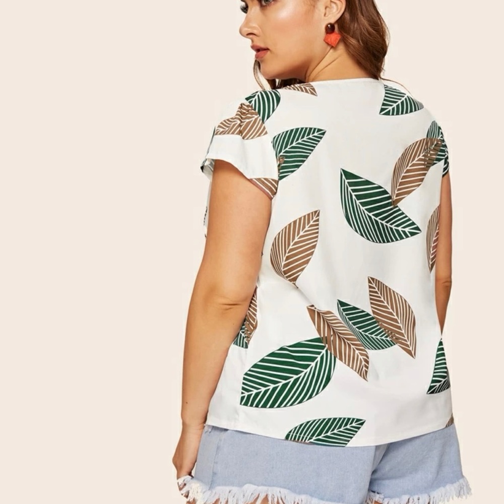 Leaf Print Blouse